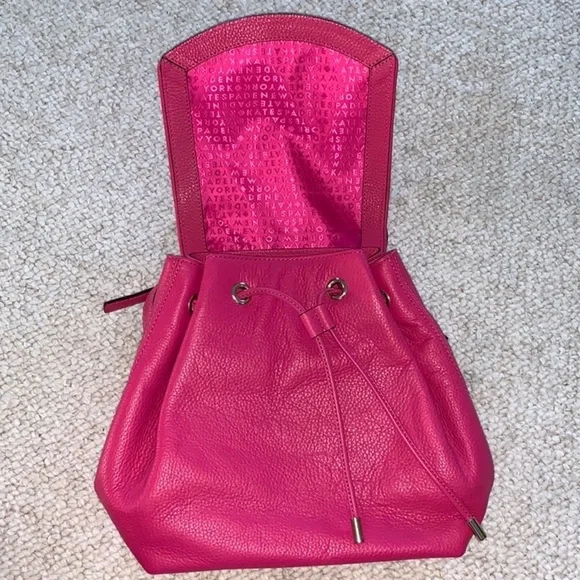 ❌SOLD!❌ Kate Spade NWT Hot Pink Leather Backpack “Small Breezy Mulberry Street” - Picture 5 of 11